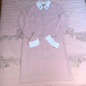 Victoria Beckham Collared Bunny Dress - Pink